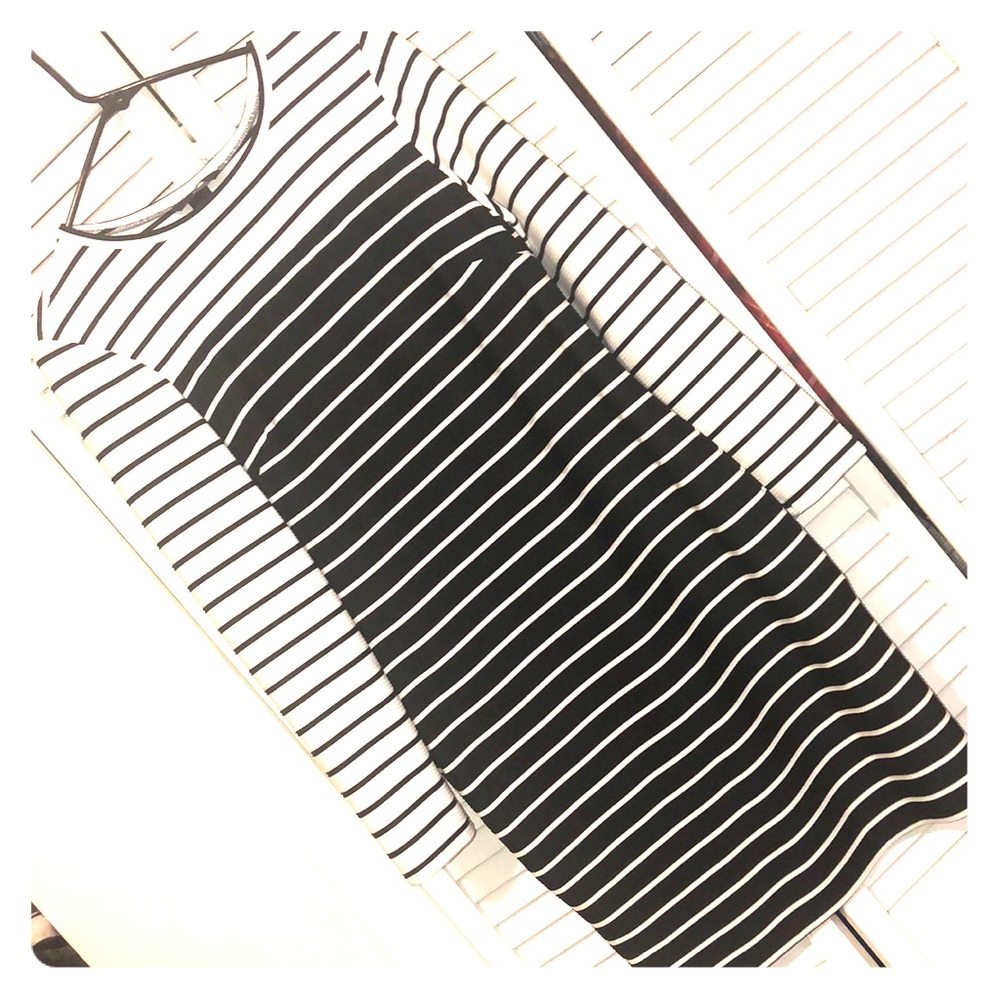 Striped body on dress